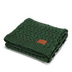 La Millou Merino 100%羊毛針織毯85x85cm(美麗諾大綠)